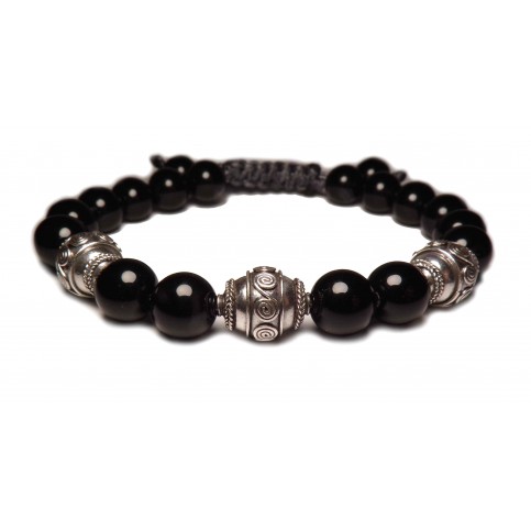 bracelet shamballa perles noir