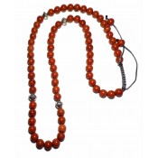 collier shamballa perles jaspe rouge