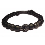 bracelet tete de mort noir