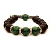 bracelet shamballa avec perles Malachite vertes