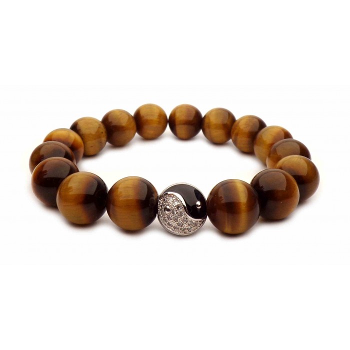 yin yang bracelet mala Oeil de tigre