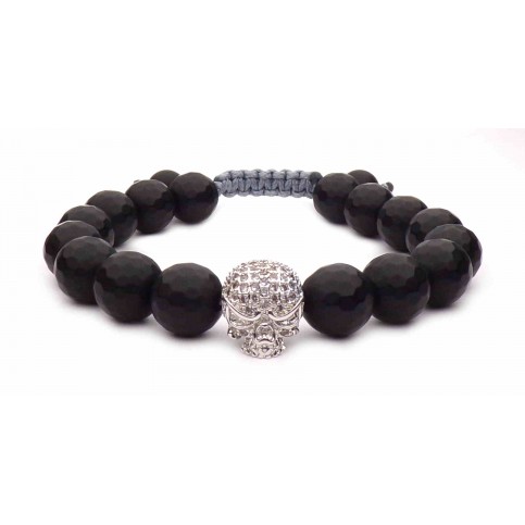 bracelet skull argent