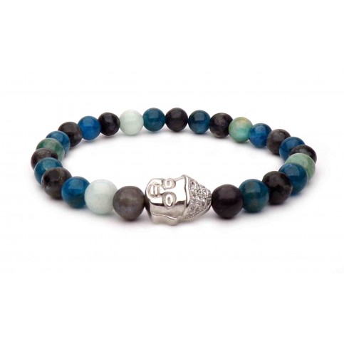 bracelet bouddha argent apatite