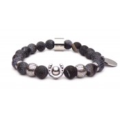 Bracelet homme fer a cheval perle