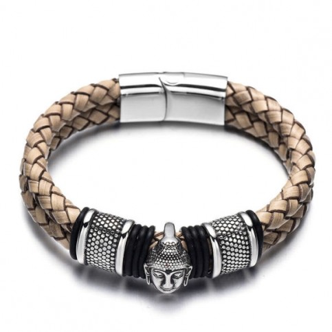 Le bracelet cuir et Bouddha