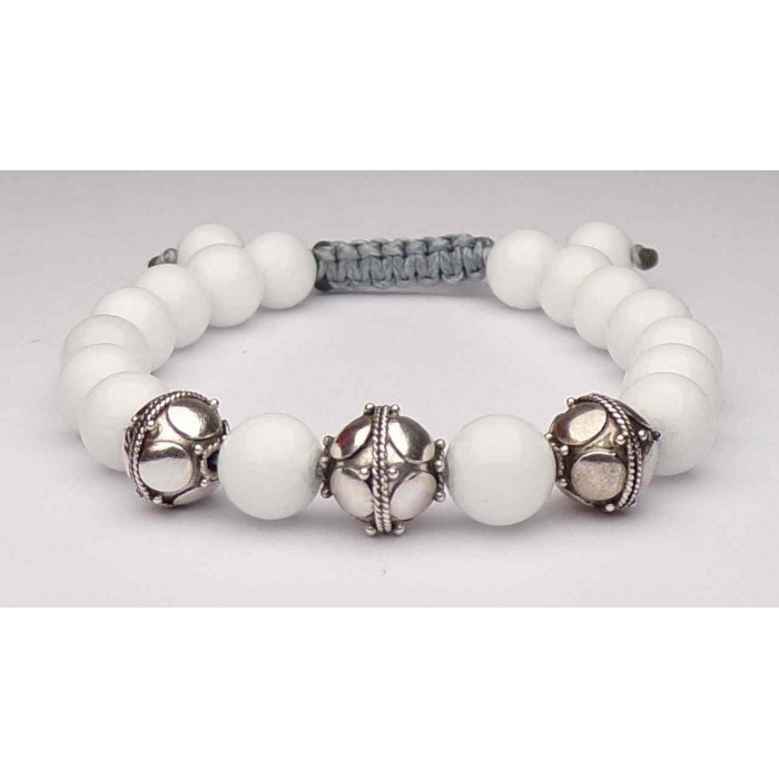 bracelet jade blanc 