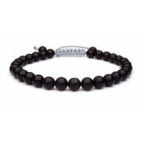 bracelet pierre noir homme