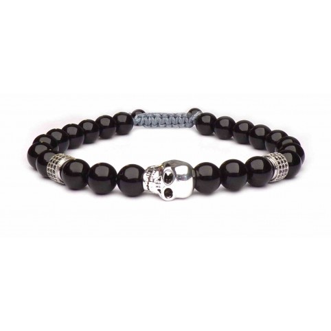 shamballa noir crane rock en argent pour homme