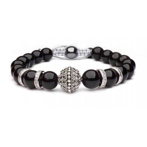 bracelet shamballa pierres noir 