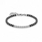 bracelet acier et perles femme et homme