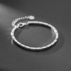 bracelet perles carrés argent femme