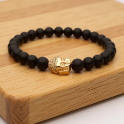 Le bracelet perle Bouddha or