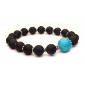 bracelet Grosse perle Bleu turquoise de Johnny Hallyday