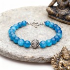 bracelet perles Apatite bleu