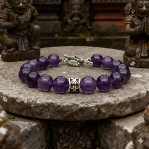 Bracelet Améthyste et argent