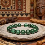 bracelet perles rondes en Malachite du Congo