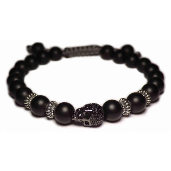 bracelet skull noir homme