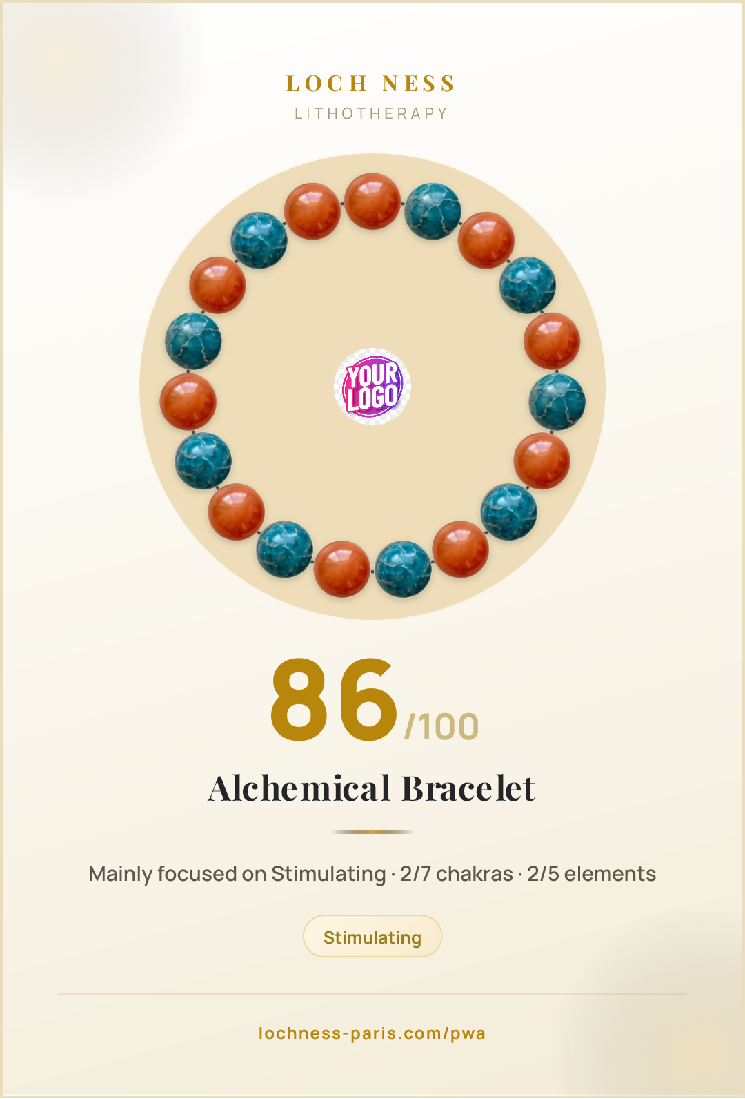 Carnelian &amp; Blue Apatite Bracelet : Stimulating | Loch Ness Paris