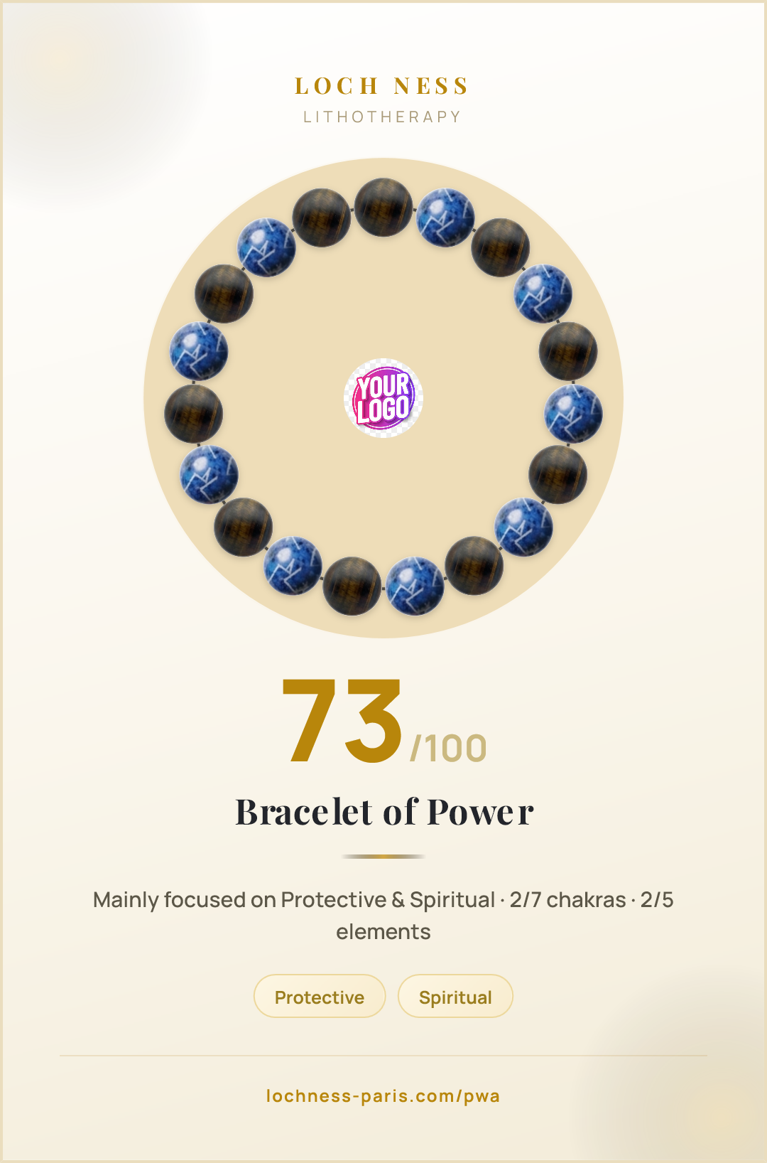 Iron Eye &amp; Zebra Sodalite Bracelet : Protective and Spiritual | Loch Ness Paris