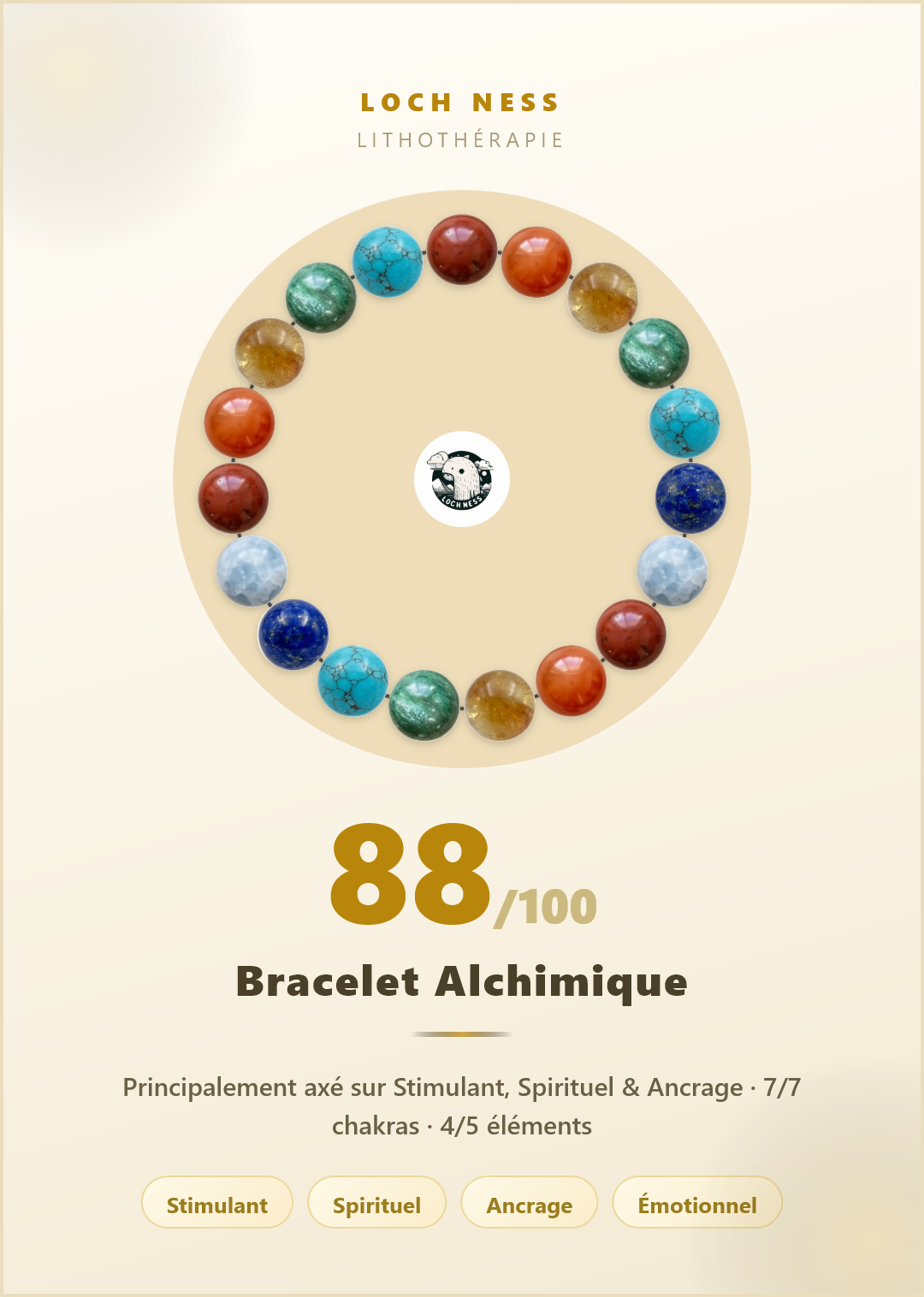 Bracelet Jaspe Rouge &amp; Cornaline · Stimulant et Spirituel | Loch Ness Paris