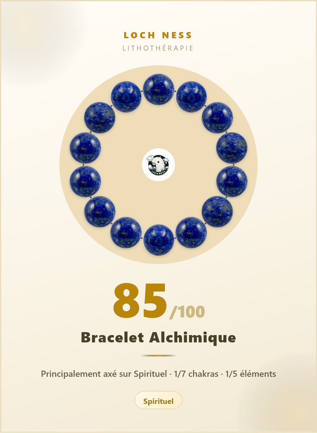 Bracelet Lapis Lazuli · Spirituel | Loch Ness Paris
