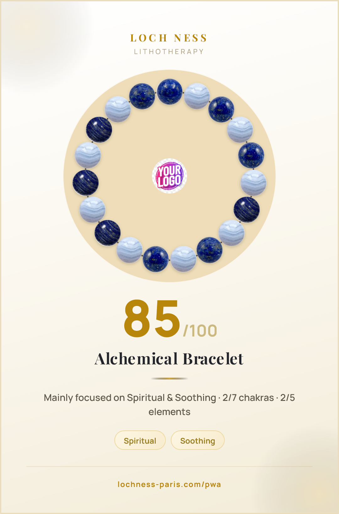 Lapis Lazuli and Blue Lace Agate Bracelet : Spiritual and Soothing | Loch Ness Paris