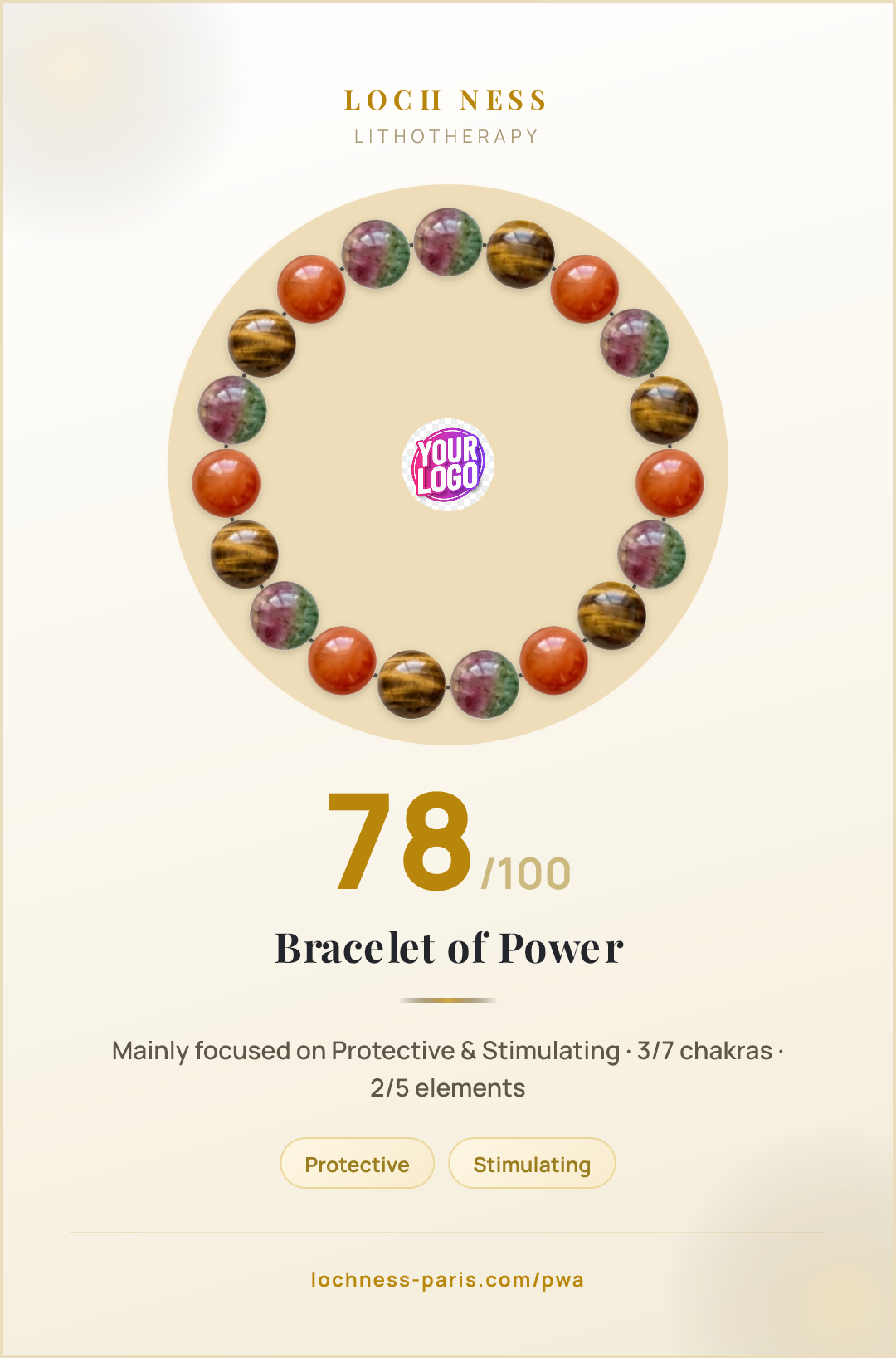 Rainbow Tourmaline &amp; Tiger's Eye Bracelet : Protective and Stimulating | Loch Ness Paris