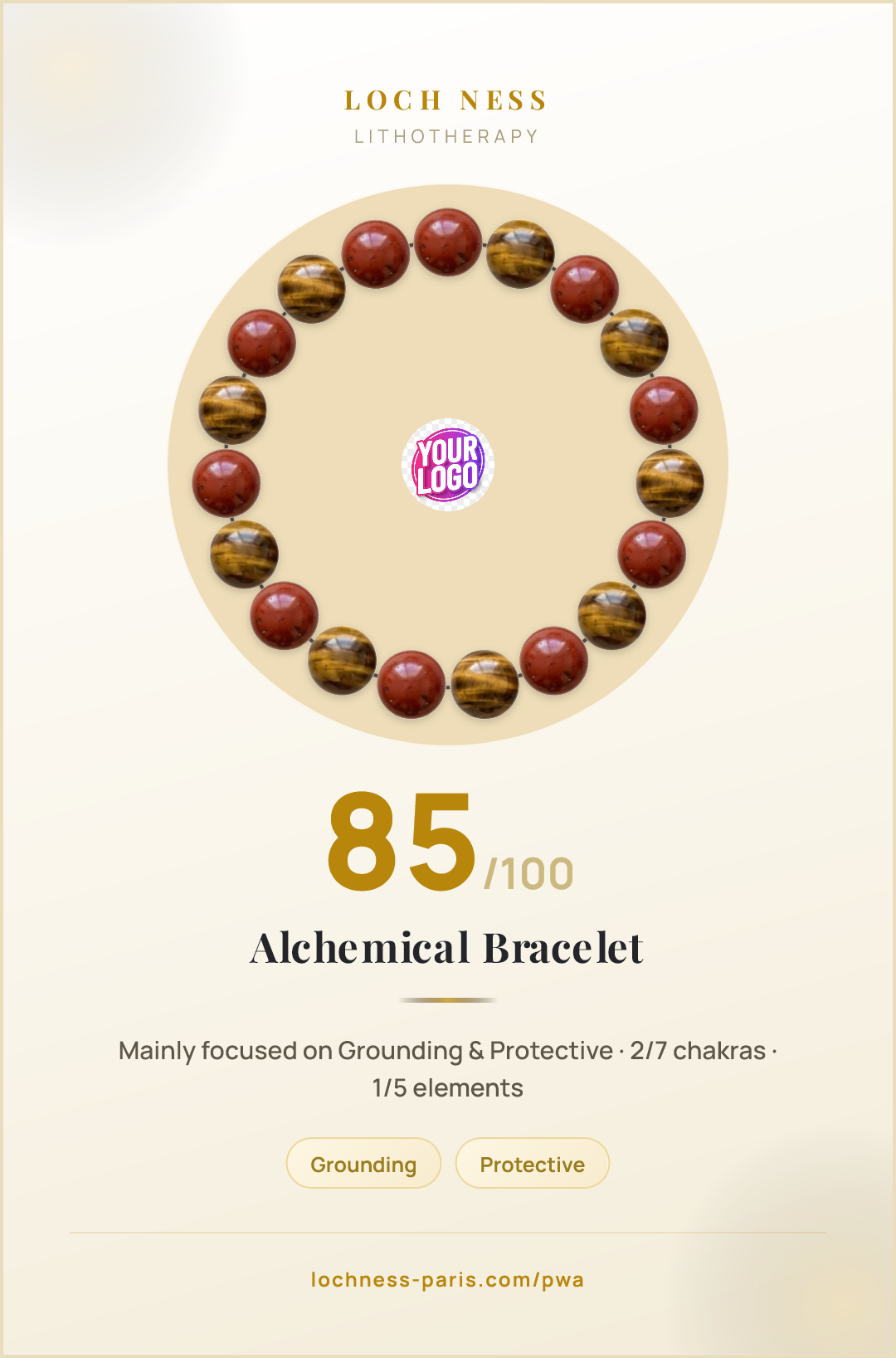 Red Jasper and Tiger's Eye Bracelet : Grounding and Protective | Loch Ness Paris