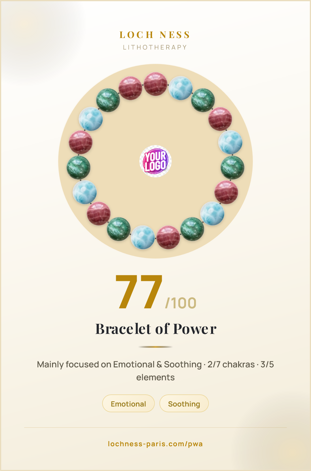 Rhodochrosite and Larimar Bracelet · Emotional and Soothing | Loch Ness Paris