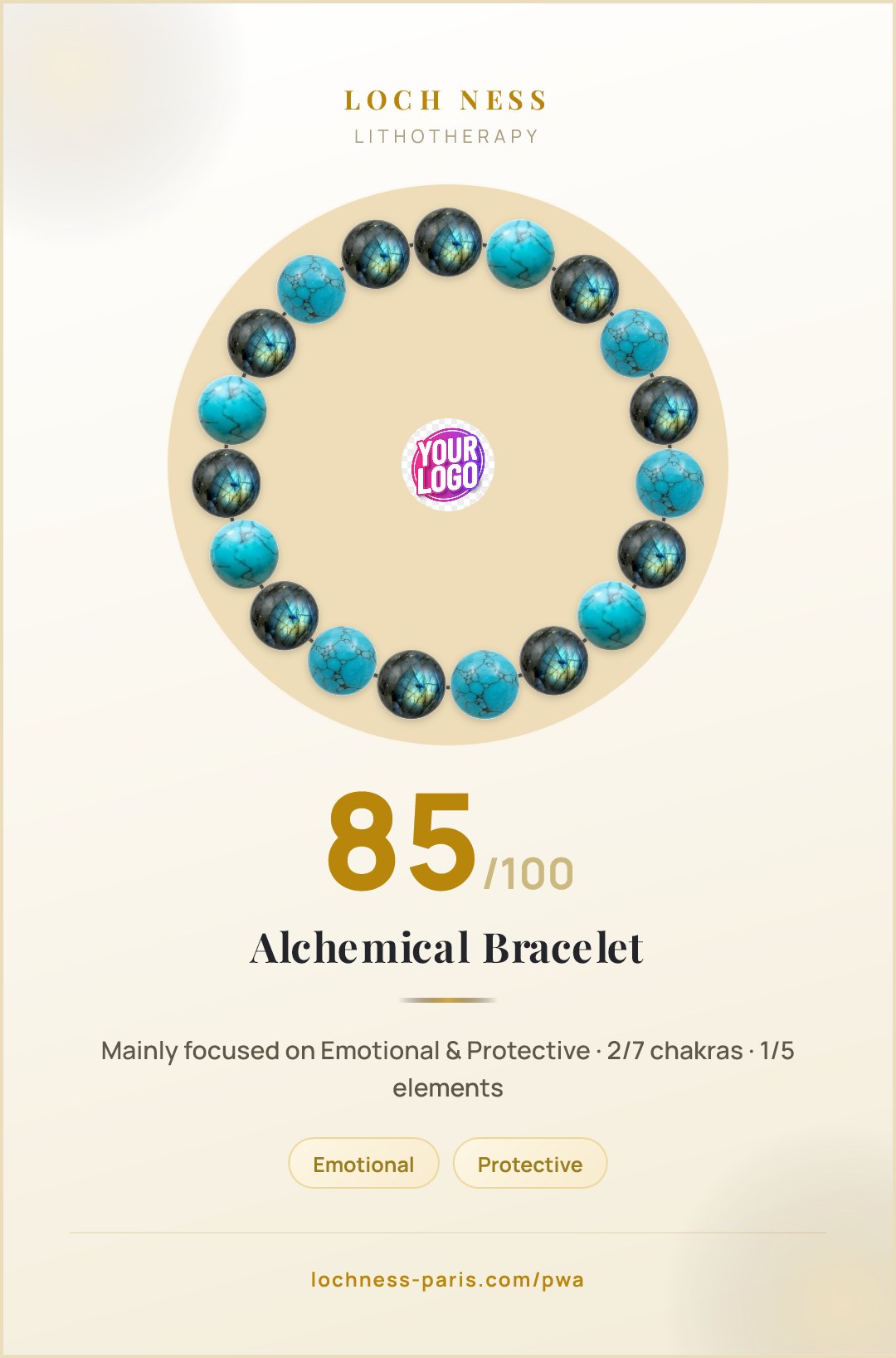 Serpentine and Turquoise Bracelet : Emotional and Protective | Loch Ness Paris