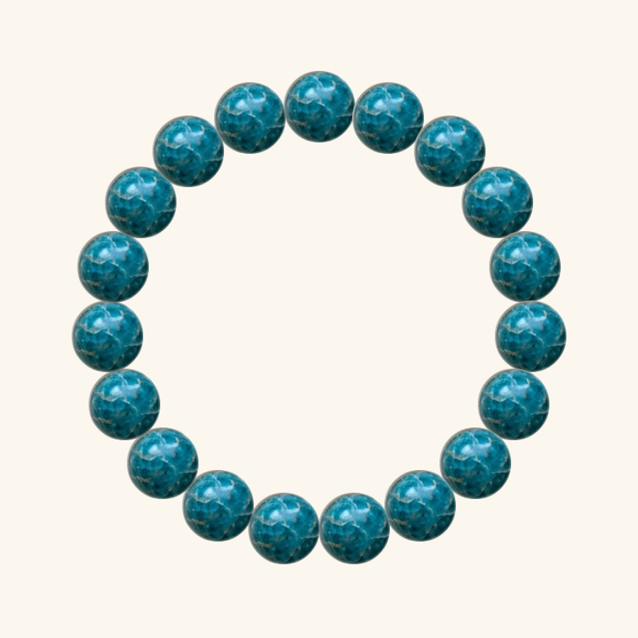 Pulsera de Apatita azul, hecha a mano por encargo