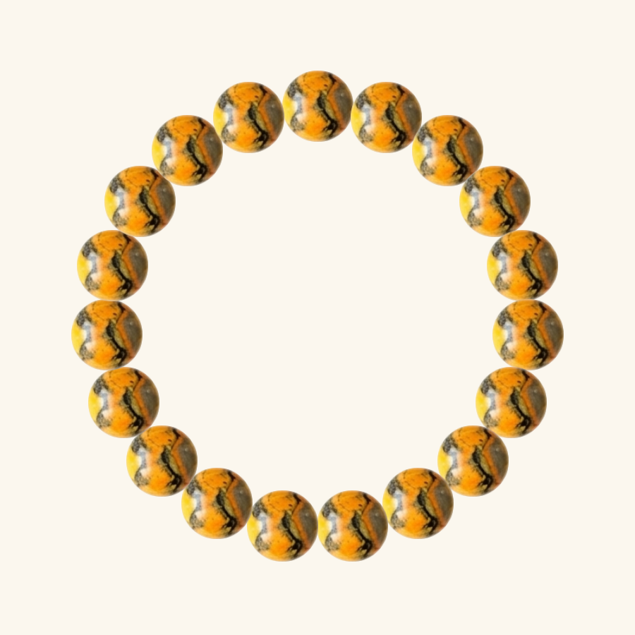 Pulsera de Jaspe abejorro, hecha a mano por encargo