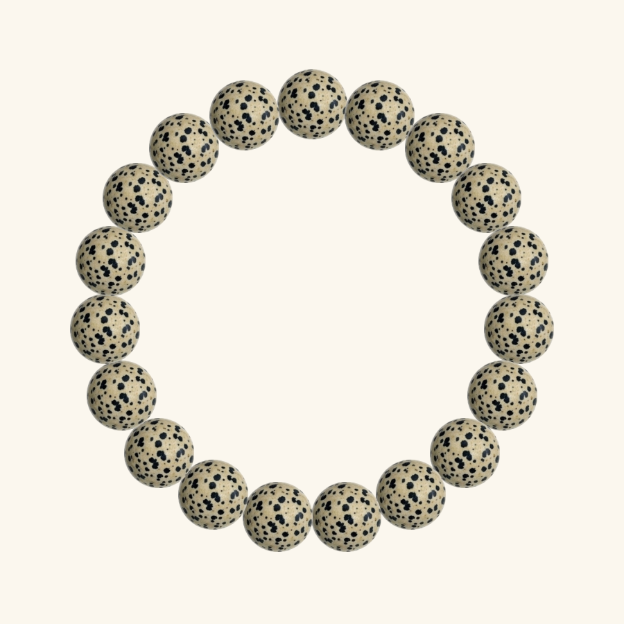 Pulsera de Jaspe dálmata, hecha a mano por encargo