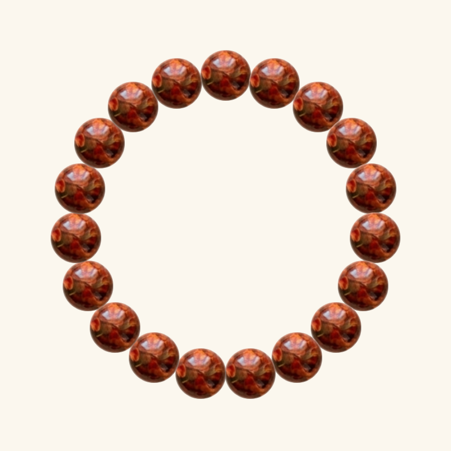 Pulsera de Ágata de fuego, hecha a mano por encargo