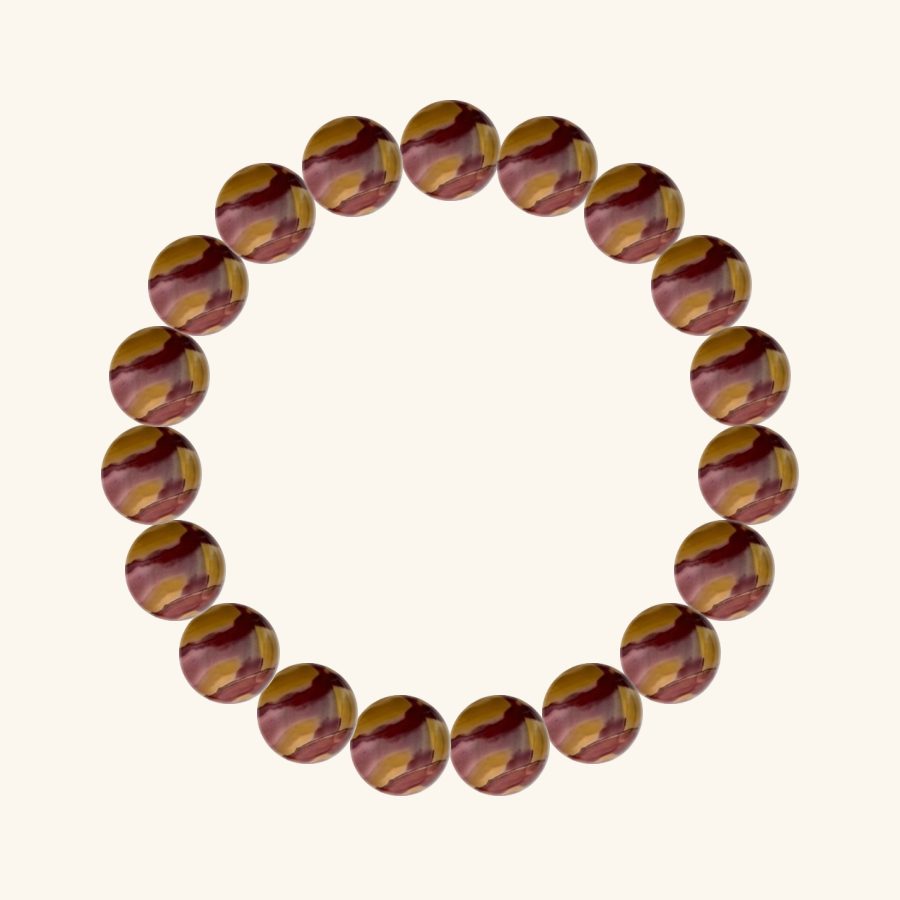 Pulsera de Jaspe mookaita, hecha a mano por encargo