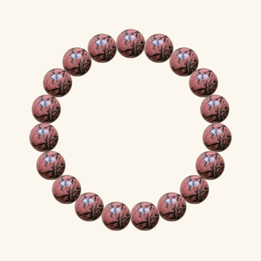 Pulsera de Rodonita, hecha a mano por encargo