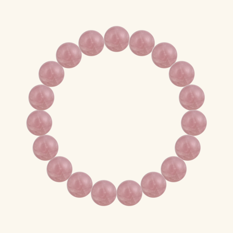 Pulsera de Cuarzo rosa, hecha a mano por encargo