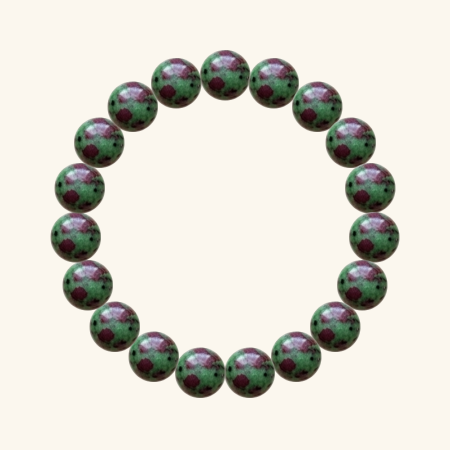 Pulsera de Rubí en zoisita, hecha a mano por encargo