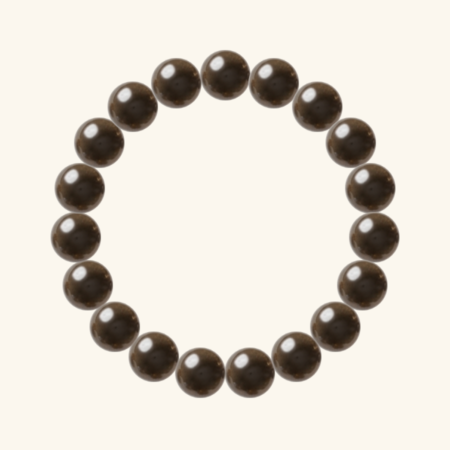 Pulsera de Cuarzo ahumado, hecha a mano por encargo