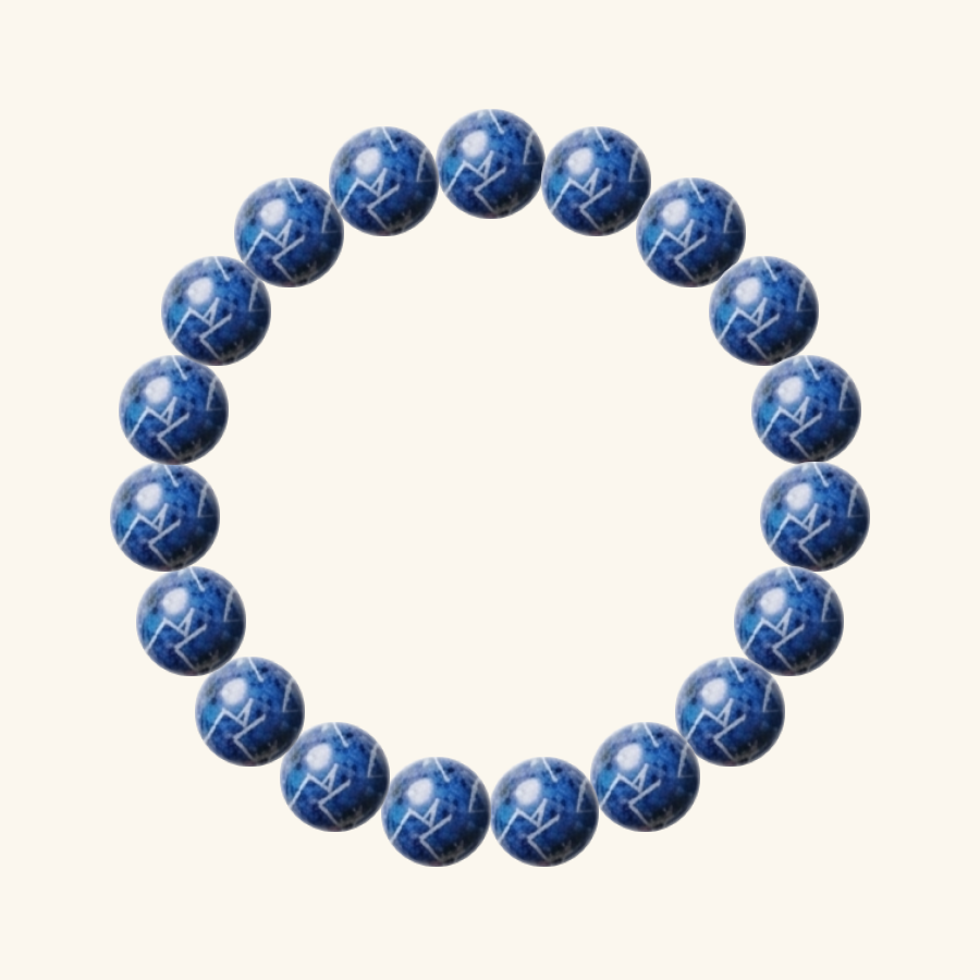 Pulsera de Sodalita cebra, hecha a mano por encargo