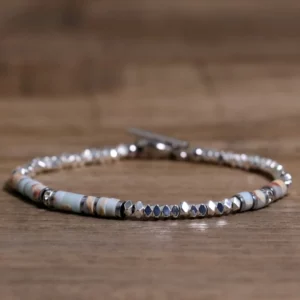 Sleek Hematite & Stainless Steel Bracelet - Image 8