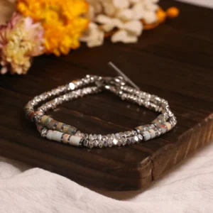 Sleek Hematite & Stainless Steel Bracelet - Image 3