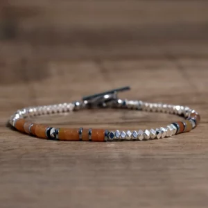 Sleek Hematite & Stainless Steel Bracelet - Image 18