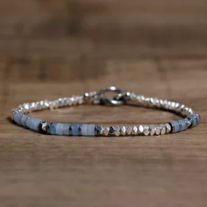 Sleek Hematite & Stainless Steel Bracelet - Image 10