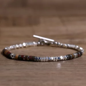 Sleek Hematite & Stainless Steel Bracelet - Image 12