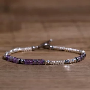 Sleek Hematite & Stainless Steel Bracelet - Image 11