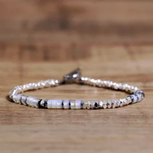 Sleek Hematite & Stainless Steel Bracelet - Image 16