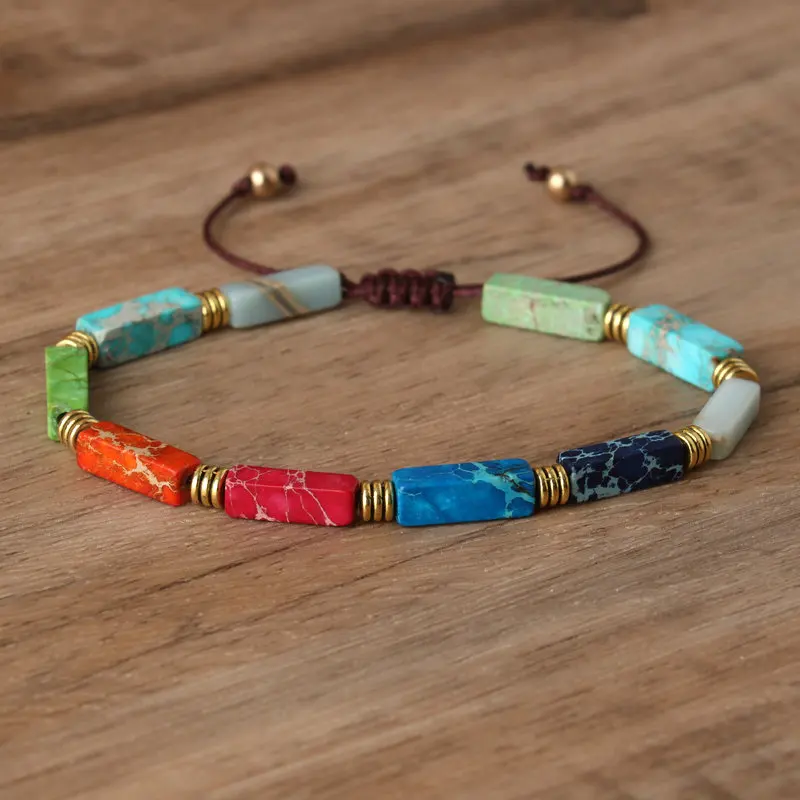 Dainty Turquoise Stone Beaded Bracelet, Adjustable