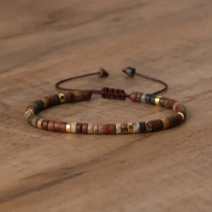 Natural Picasso Jasper Bracelet, Adjustable Fit - Image 2