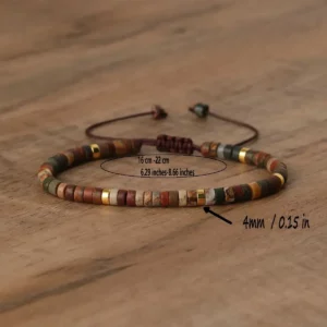 Natural Picasso Jasper Bracelet, Adjustable Fit - Image 3
